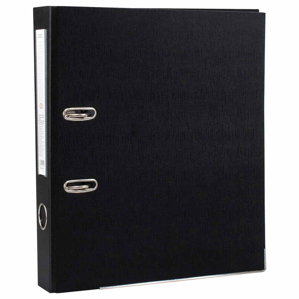 Папка-реєстратор А4, 50 мм, PP, одностороння, чорна H-Tone (JJ409340S-black)